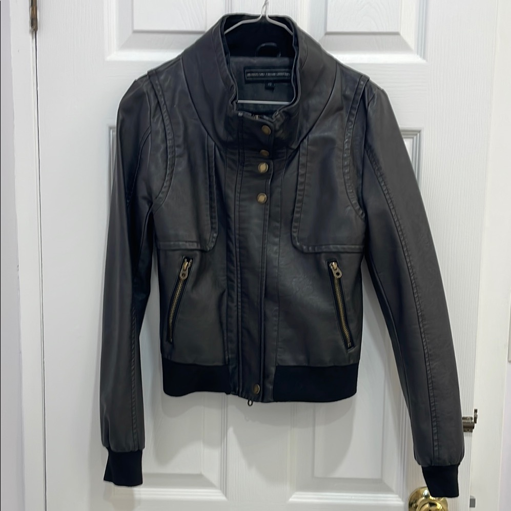 Members Only X Urban Outfitters Black Leather Jacket